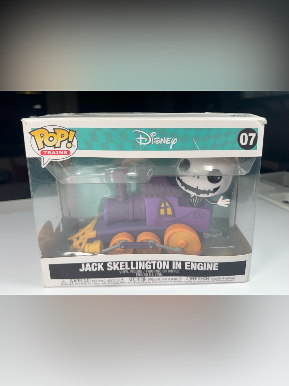 Funko Pop Trains Nightmare Before Christmas Jack Skellington in Engine 07 (Read)